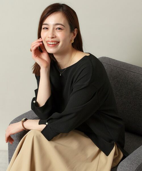 ITS'DEMO / イッツデモ カットソー | 【手洗い可】ふくれジャカードプルオーバー | 詳細1