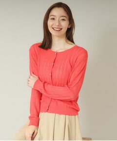 ITS'DEMO / イッツデモ カーディガン・ボレロ | 【手洗い可】透かし編みクルーカーデ