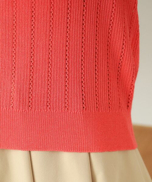 ITS'DEMO / イッツデモ カーディガン・ボレロ | 【手洗い可】透かし編みクルーカーデ | 詳細25