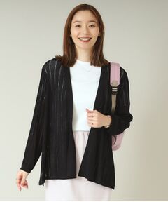 ITS'DEMO / イッツデモ カーディガン・ボレロ | 【手洗い可】透かし編み着流しカーデ