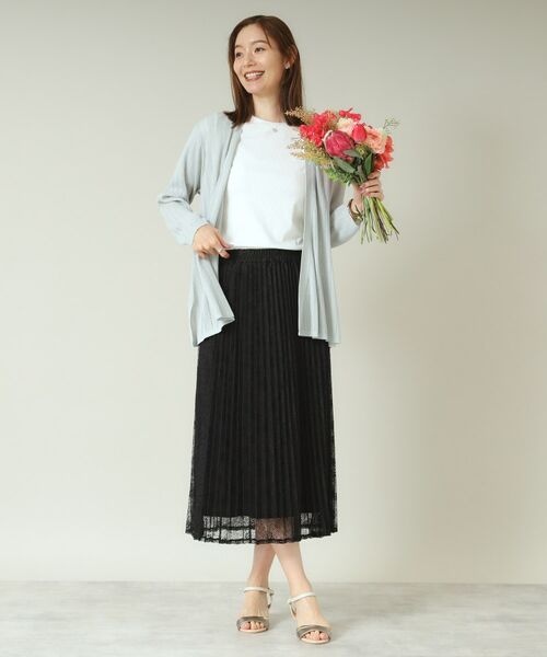 ITS'DEMO / イッツデモ カーディガン・ボレロ | 【手洗い可】透かし編み着流しカーデ | 詳細15