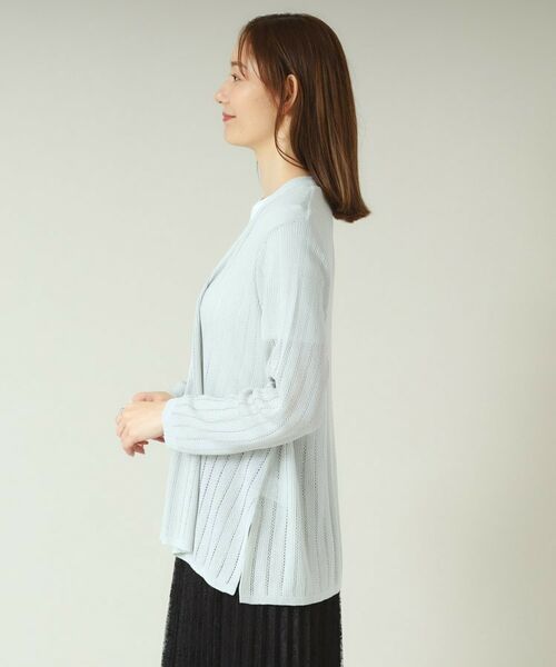 ITS'DEMO / イッツデモ カーディガン・ボレロ | 【手洗い可】透かし編み着流しカーデ | 詳細18