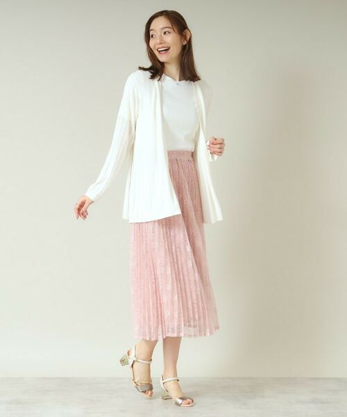 カーディガン これ欲しかった女っぽ見え！透け感カーデ レディース セール】 【手洗い可】透かし編み着流しカーデ （カーディガン