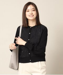 ITS'DEMO / イッツデモ カーディガン・ボレロ | 【通勤／手洗い可】レースニットカーディガン