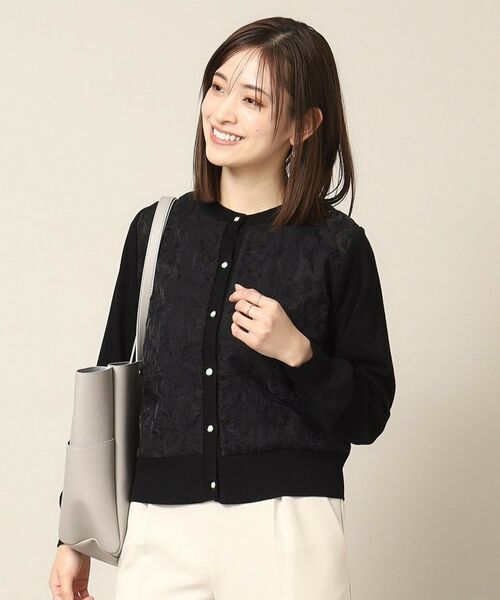 ITS'DEMO / イッツデモ カーディガン・ボレロ | 【通勤／手洗い可】レースニットカーディガン | 詳細6