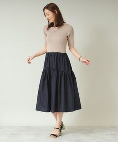 ITS'DEMO / イッツデモ ロング・マキシ丈ワンピース | 【手洗い可】ニットドッキングワンピース