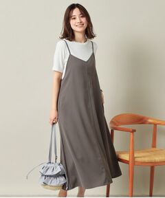 ITS'DEMO / イッツデモ ワンピース | 【手洗い可／無地・花柄】ジョーゼットキャミワンピ