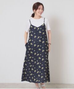 ITS'DEMO / イッツデモ ワンピース | 【手洗い可／無地・花柄】ジョーゼットキャミワンピ