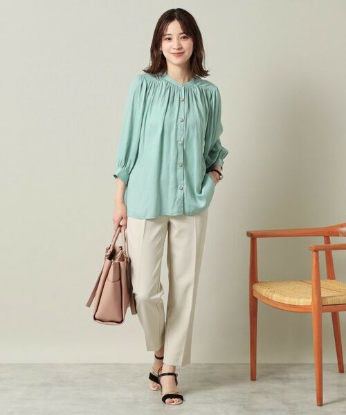 ITS'DEMO / イッツデモ シャツ・ブラウス | 【手洗い可】ナイルサテン7分袖ブラウス | 詳細10