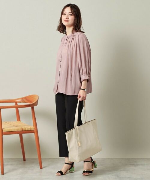 ITS'DEMO / イッツデモ シャツ・ブラウス | 【手洗い可】ナイルサテン7分袖ブラウス | 詳細14