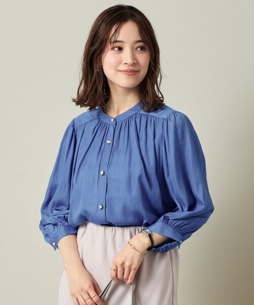 ITS'DEMO / イッツデモ シャツ・ブラウス | 【手洗い可】ナイルサテン7分袖ブラウス | 詳細16