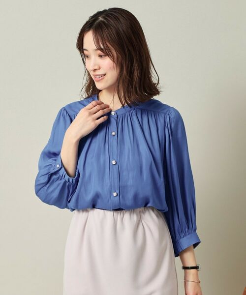 ITS'DEMO / イッツデモ シャツ・ブラウス | 【手洗い可】ナイルサテン7分袖ブラウス | 詳細17