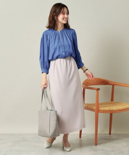 ITS'DEMO / イッツデモ シャツ・ブラウス | 【手洗い可】ナイルサテン7分袖ブラウス | 詳細18