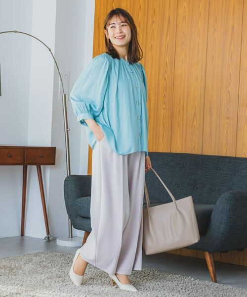 ITS'DEMO / イッツデモ シャツ・ブラウス | 【手洗い可】ナイルサテン7分袖ブラウス | 詳細2