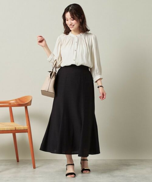 ITS'DEMO / イッツデモ シャツ・ブラウス | 【手洗い可】ナイルサテン7分袖ブラウス | 詳細6