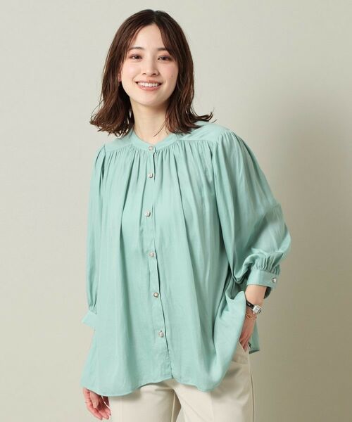 ITS'DEMO / イッツデモ シャツ・ブラウス | 【手洗い可】ナイルサテン7分袖ブラウス | 詳細8
