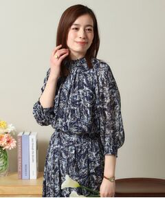 ITS'DEMO / イッツデモ シャツ・ブラウス | 【手洗い可／セットアップ可】ラメストライプ7分袖ブラウス