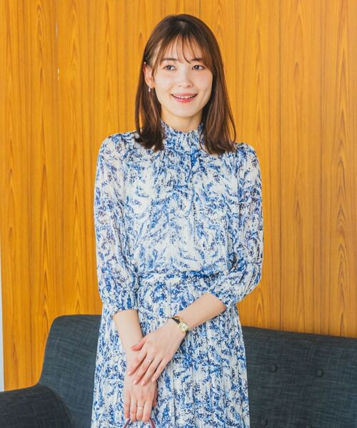 ITS'DEMO / イッツデモ シャツ・ブラウス | 【手洗い可／セットアップ可】ラメストライプ7分袖ブラウス | 詳細1