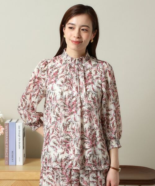 ITS'DEMO / イッツデモ シャツ・ブラウス | 【手洗い可／セットアップ可】ラメストライプ7分袖ブラウス | 詳細16