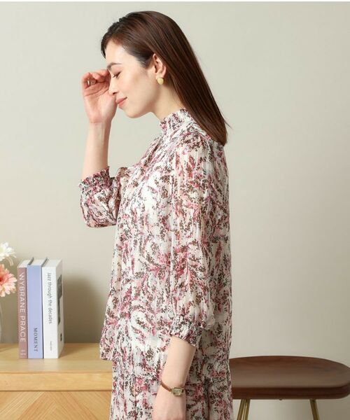 ITS'DEMO / イッツデモ シャツ・ブラウス | 【手洗い可／セットアップ可】ラメストライプ7分袖ブラウス | 詳細17