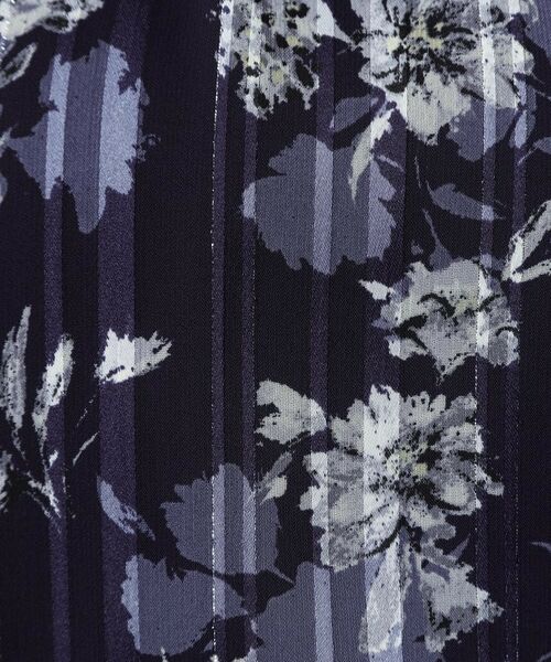 ITS'DEMO / イッツデモ シャツ・ブラウス | 【手洗い可／M・Lサイズ展開】ラメストライプ花柄5分袖ブラウス | 詳細16