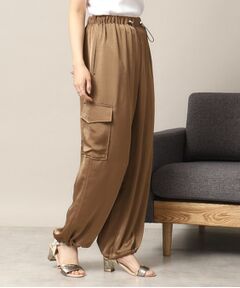 ITS'DEMO / イッツデモ パンツ | 【ウエストゴム／手洗い可】サテンパンツ