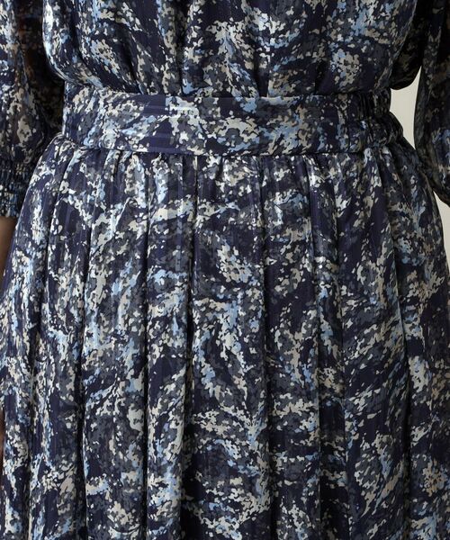 ITS'DEMO / イッツデモ スカート | 【ウエストゴム／手洗い可／セットアップ可】ラメストライプ花柄スカート | 詳細18