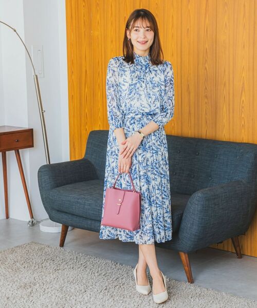 ITS'DEMO / イッツデモ スカート | 【ウエストゴム／手洗い可／セットアップ可】ラメストライプ花柄スカート | 詳細2