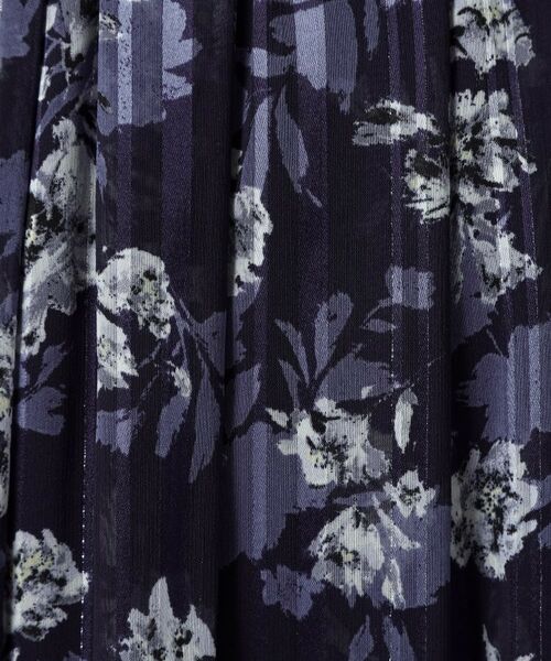 ITS'DEMO / イッツデモ スカート | 【ウエストゴム／手洗い可】ラメストライプ花柄スカート | 詳細12