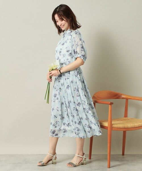 ITS'DEMO / イッツデモ スカート | 【ウエストゴム／手洗い可】ラメストライプ花柄スカート | 詳細7