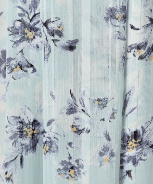 ITS'DEMO / イッツデモ スカート | 【ウエストゴム／手洗い可】ラメストライプ花柄スカート | 詳細8