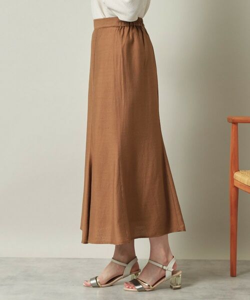 ITS'DEMO / イッツデモ ロング・マキシ丈スカート | 【ウエストゴム／洗濯機OK】リネン混マーメイドスカート | 詳細14