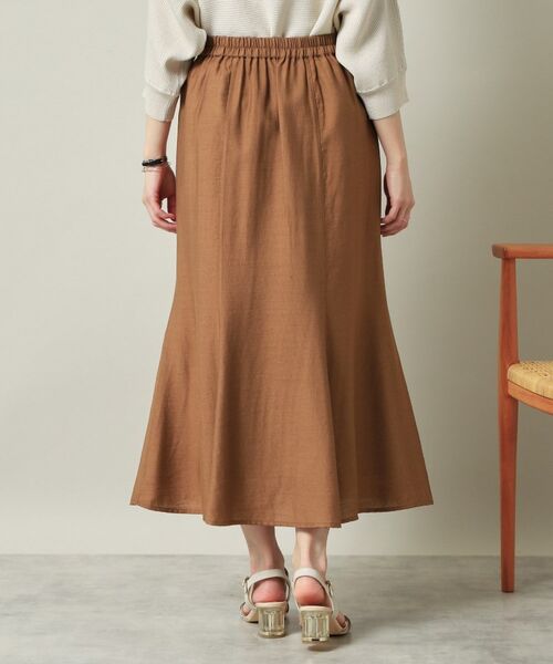 ITS'DEMO / イッツデモ ロング・マキシ丈スカート | 【ウエストゴム／洗濯機OK】リネン混マーメイドスカート | 詳細15