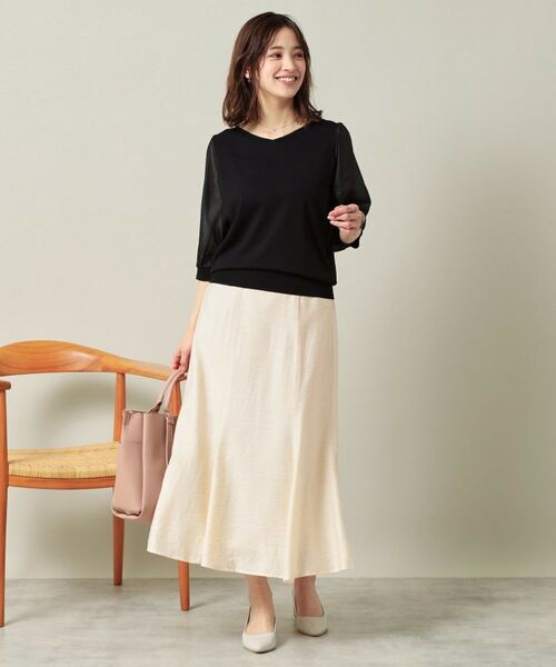 ITS'DEMO / イッツデモ ロング・マキシ丈スカート | 【ウエストゴム／洗濯機OK】リネン混マーメイドスカート | 詳細2
