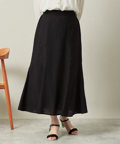 ITS'DEMO / イッツデモ ロング・マキシ丈スカート | 【ウエストゴム／洗濯機OK】リネン混マーメイドスカート | 詳細5