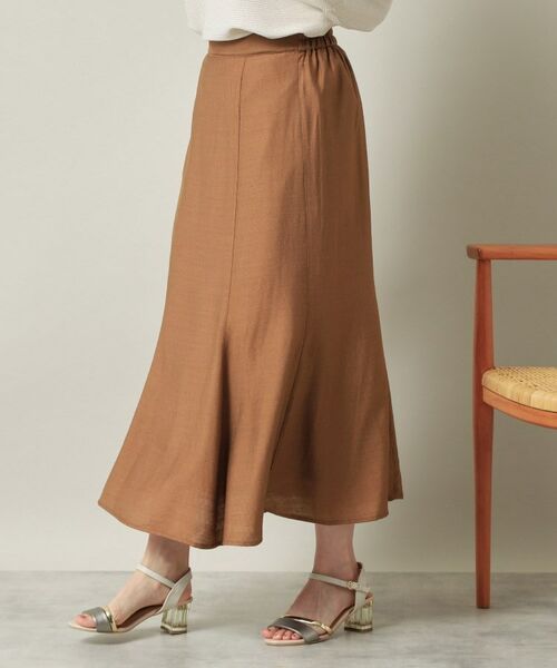 ITS'DEMO / イッツデモ ロング・マキシ丈スカート | 【ウエストゴム／洗濯機OK】リネン混マーメイドスカート | 詳細9