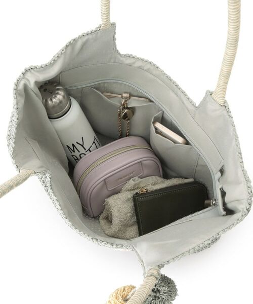 ITS'DEMO / イッツデモ トートバッグ | チャーム付ロゴ刺繍雑材トート | 詳細20