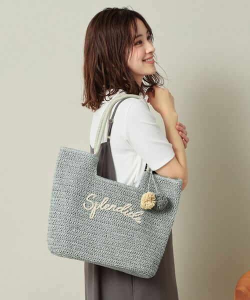 ITS'DEMO / イッツデモ トートバッグ | チャーム付ロゴ刺繍雑材トート | 詳細3