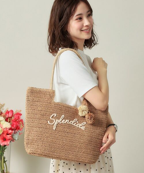 ITS'DEMO / イッツデモ トートバッグ | チャーム付ロゴ刺繍雑材トート | 詳細7