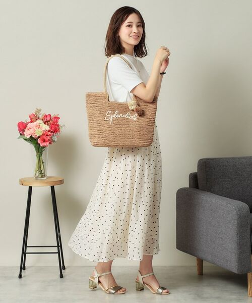 ITS'DEMO / イッツデモ トートバッグ | チャーム付ロゴ刺繍雑材トート | 詳細8