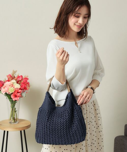 ITS'DEMO / イッツデモ トートバッグ | コード編みラウンドトート | 詳細9