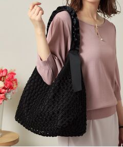 ITS'DEMO / イッツデモ トートバッグ | コード編みフリルワンハンドルトート