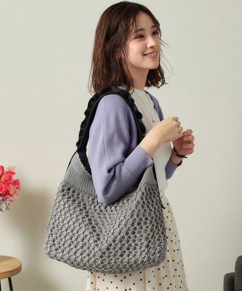 ITS'DEMO / イッツデモ トートバッグ | コード編みフリルワンハンドルトート | 詳細1