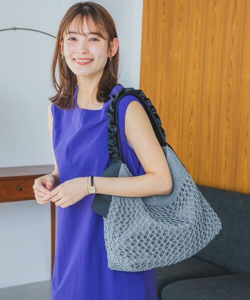 ITS'DEMO / イッツデモ トートバッグ | コード編みフリルワンハンドルトート | 詳細18