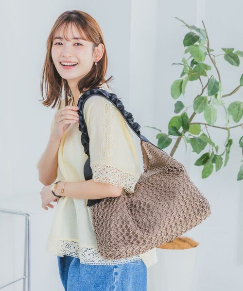 ITS'DEMO / イッツデモ トートバッグ | コード編みフリルワンハンドルトート | 詳細20