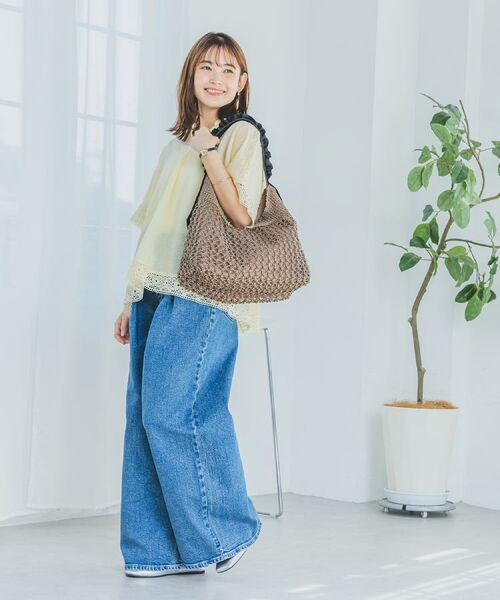 ITS'DEMO / イッツデモ トートバッグ | コード編みフリルワンハンドルトート | 詳細21