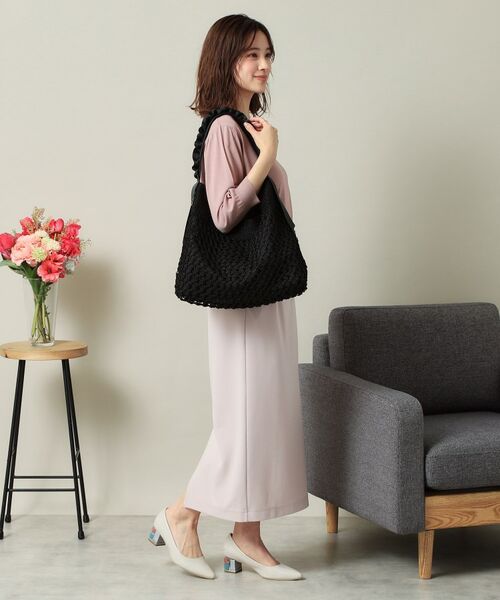 ITS'DEMO / イッツデモ トートバッグ | コード編みフリルワンハンドルトート | 詳細4