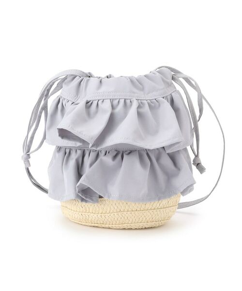 ITS'DEMO / イッツデモ ショルダーバッグ | 雑材フリルコンビ巾着ショルダー | 詳細11