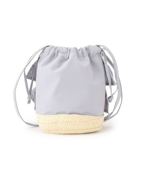 ITS'DEMO / イッツデモ ショルダーバッグ | 雑材フリルコンビ巾着ショルダー | 詳細13