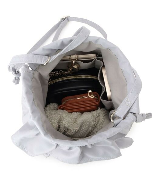 ITS'DEMO / イッツデモ ショルダーバッグ | 雑材フリルコンビ巾着ショルダー | 詳細18